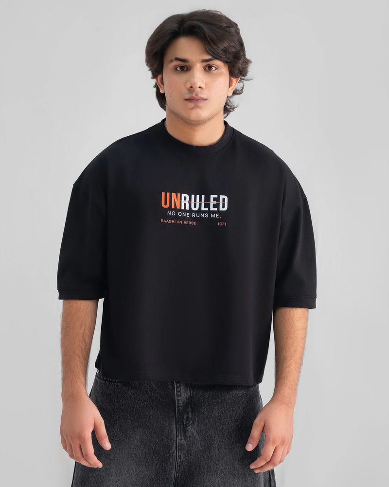 UNRULED Oversized Tee — Black — Boy