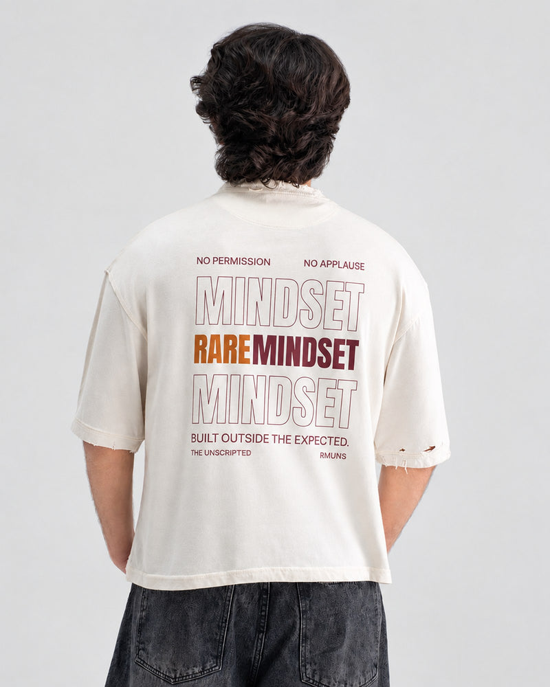 Rare Mindset Cropped Tee — Off-White