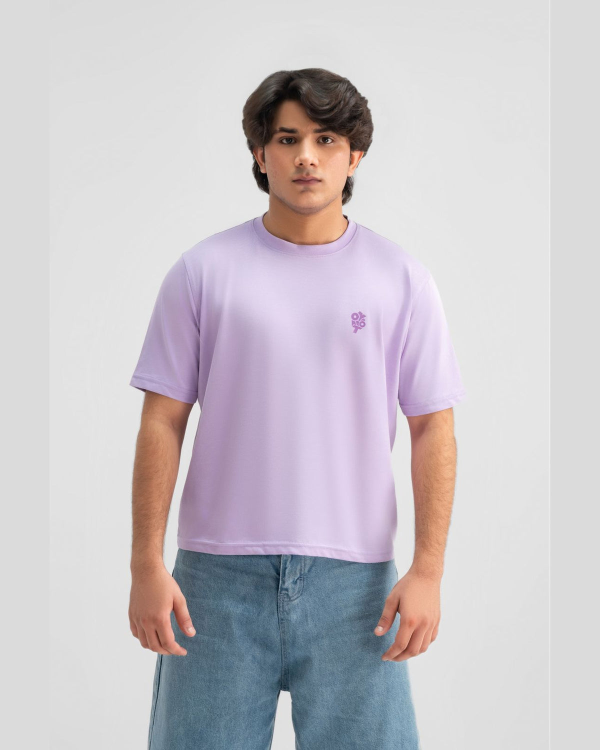 Core Cropped Tee — Soft Lilac