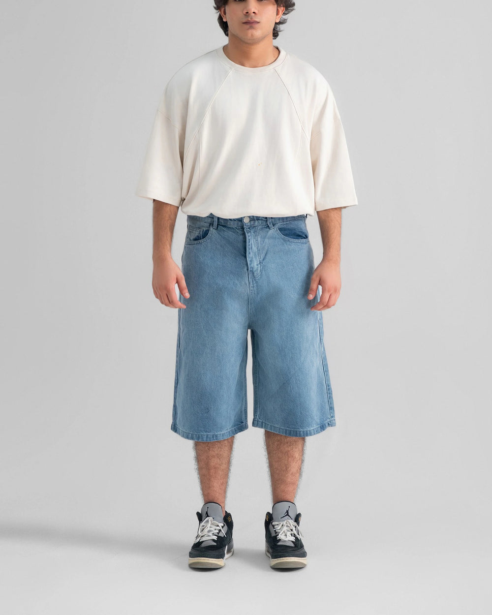 Baggy Jorts — Blue Denim — Boy