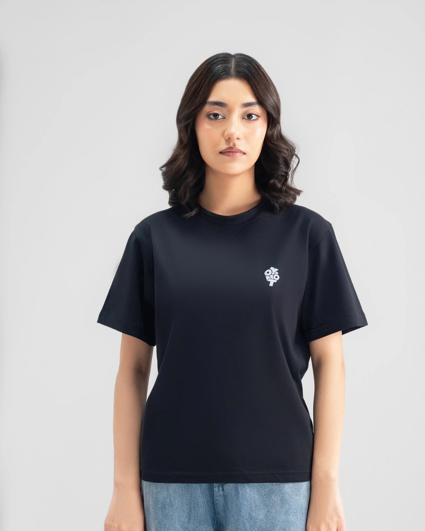 Boxy Tee — Black — Girl