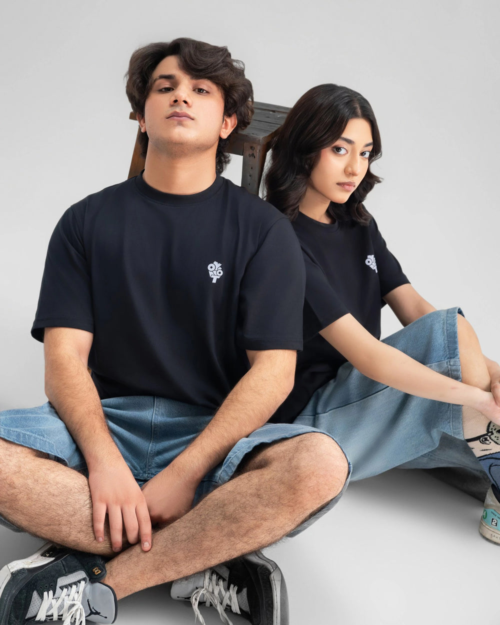 Boxy Tee — Black — Combo