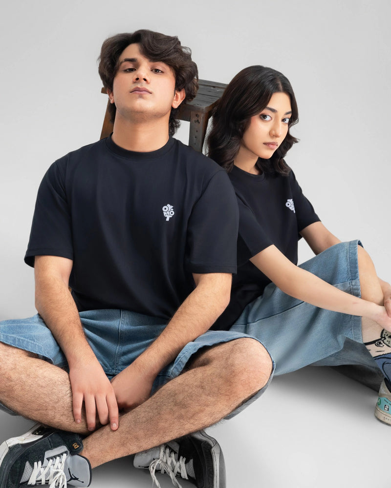 Boxy Tee — Black — Combo