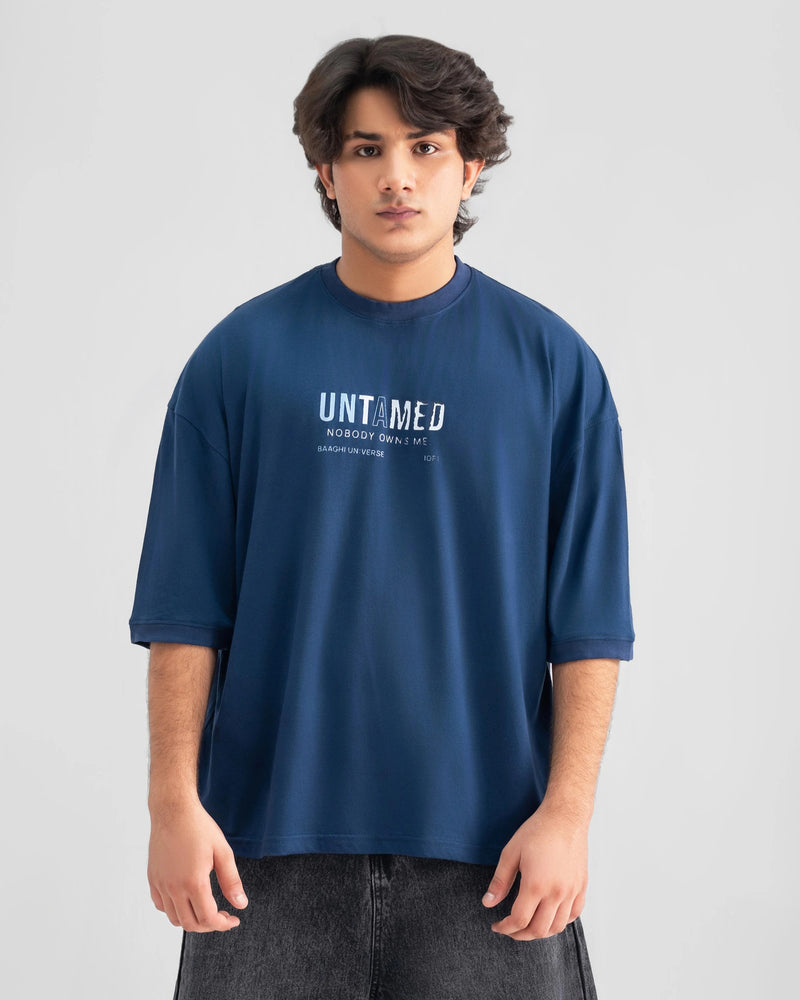 UNTAMED Oversized Tee — Blue — Boy