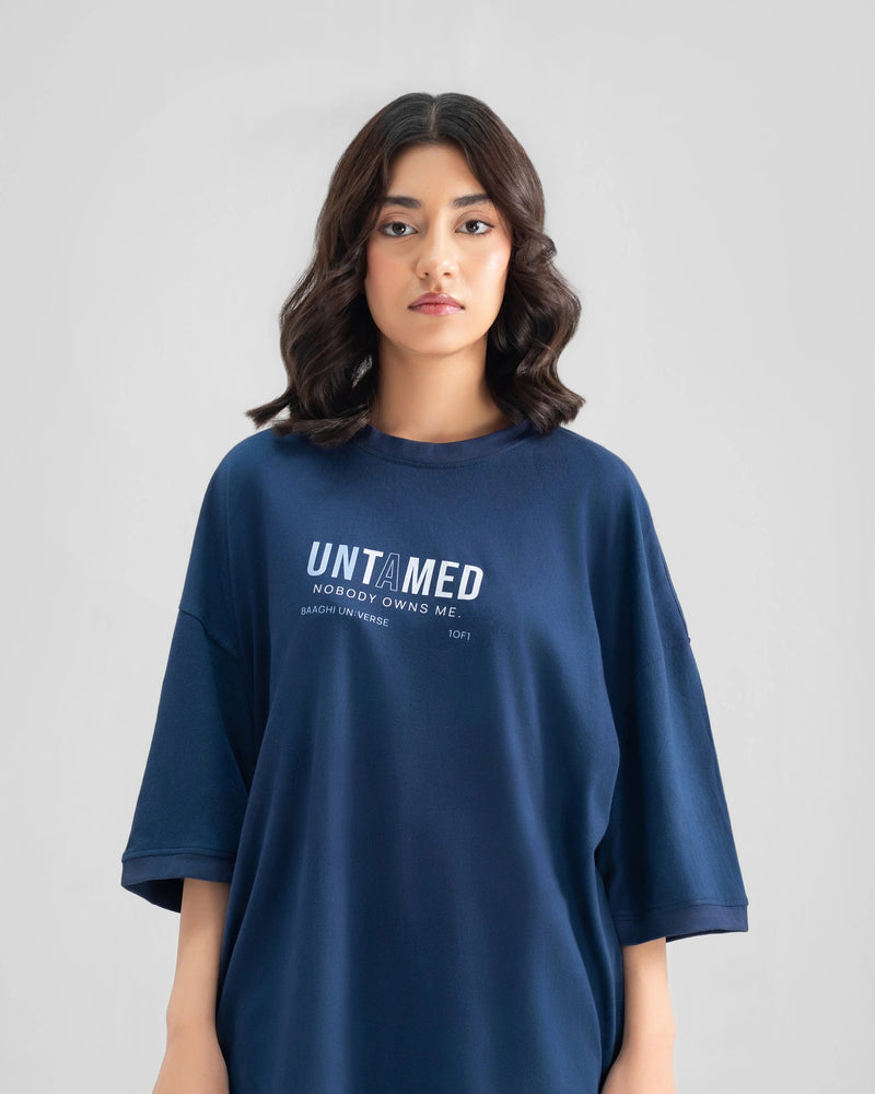 UNTAMED Oversized Tee — Blue — Girl