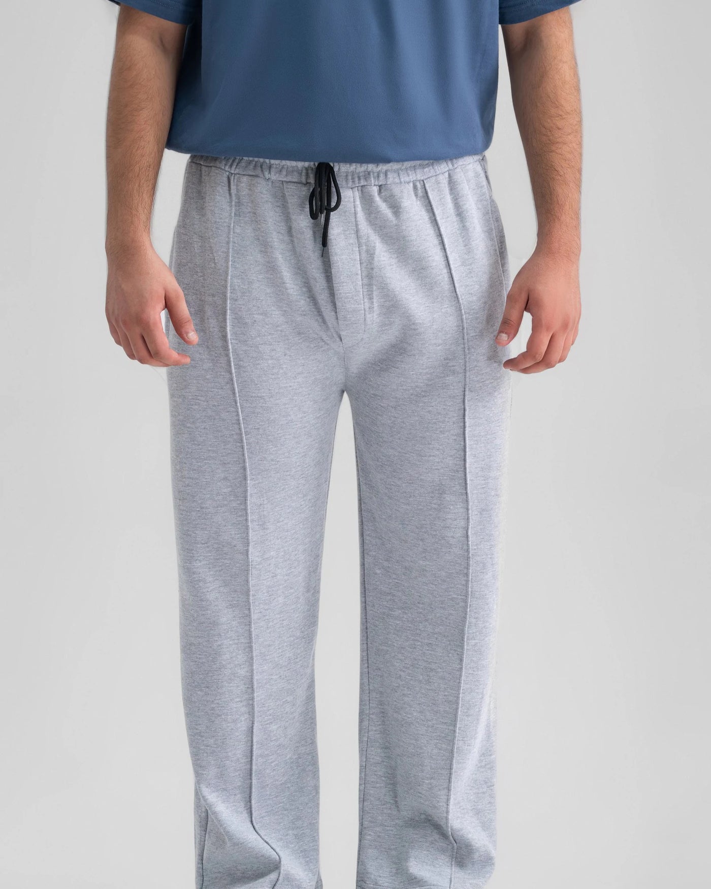 Wide-Leg Drawstring Trousers — Grey — Boy