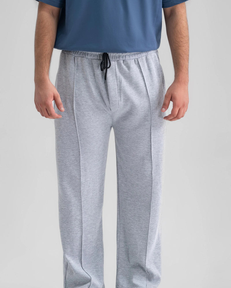 Wide-Leg Drawstring Trousers — Grey — Boy